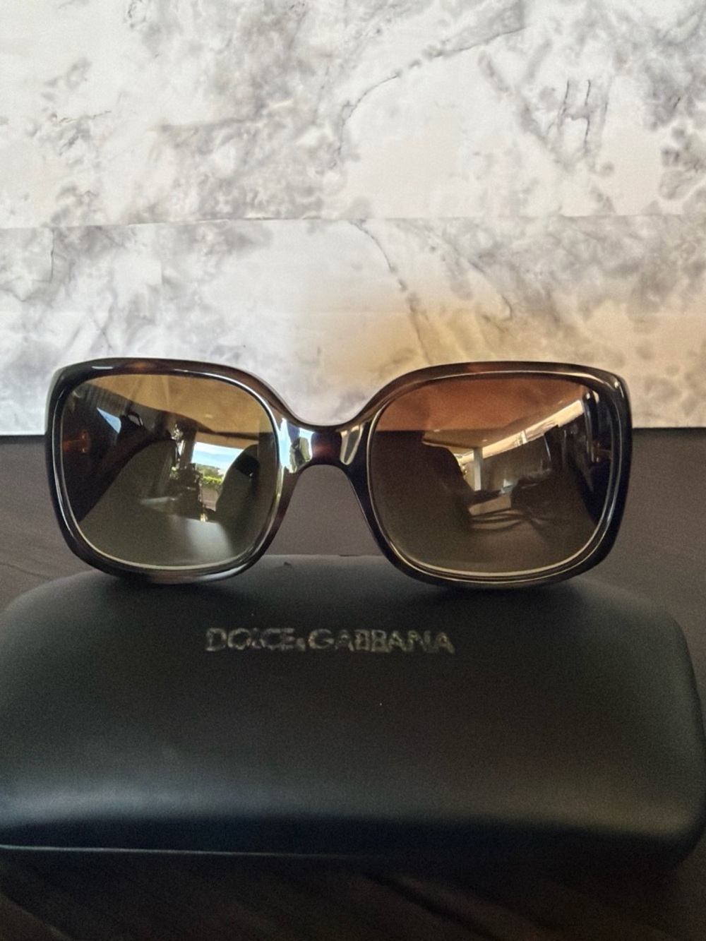 Dolce & Gabbana Women's Tortoise Brown 887S Oversized Sunglasses